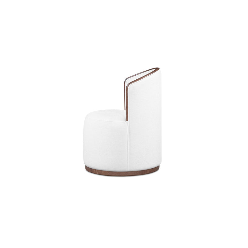 Rossi - Swivel Dining Chair - Cream / White