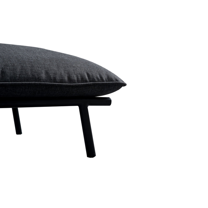 Morgan - Outdoor Ottoman - Charcoal