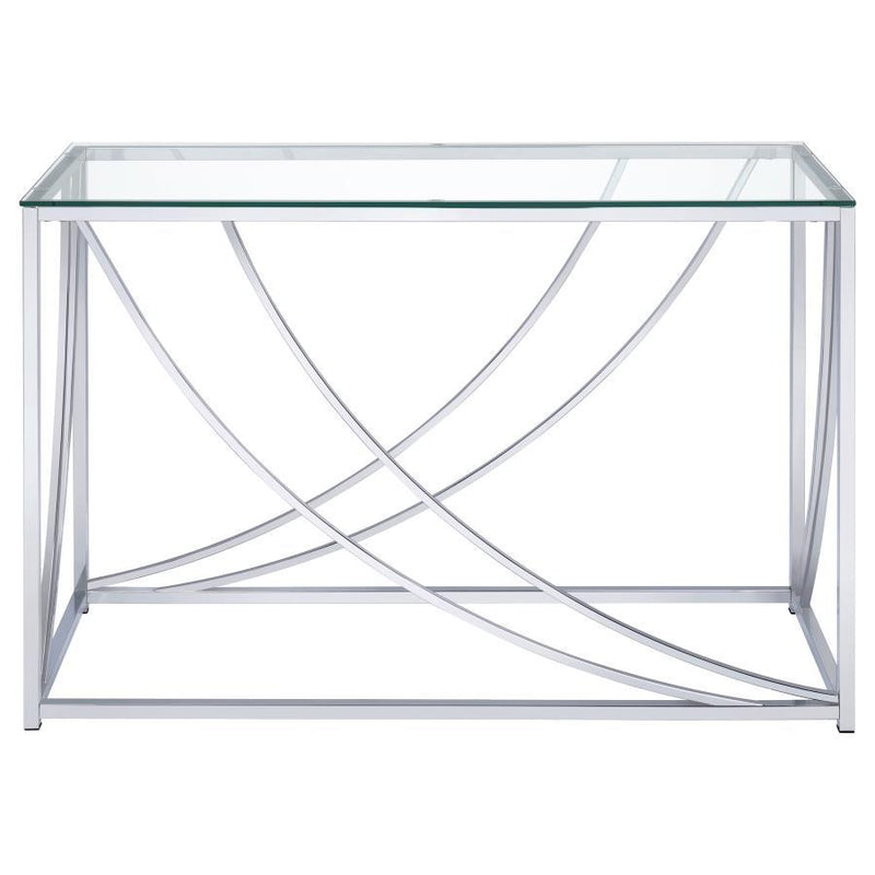 Lille - Glass Top Entryway Sofa Console Table Accents