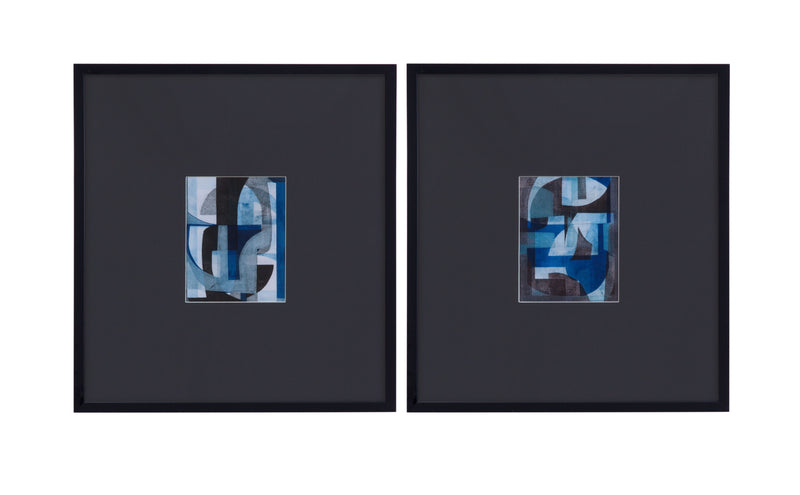 Leo II Framed Print - Black / Blue
