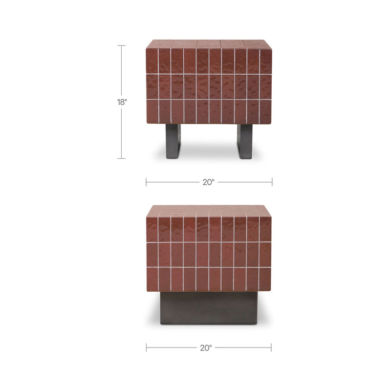 Farren - Outdoor Side Table - Brown