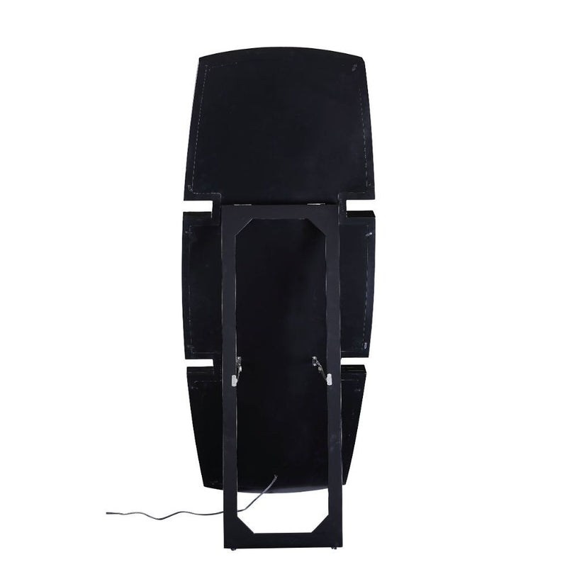 Noralie - 63" X 26" Floor Mirror With Faux Diamonds - Mirrored