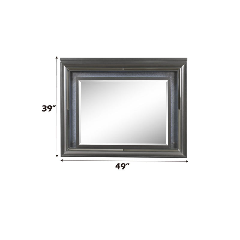 Sawyer - Mirror With LED - Metallic Gray