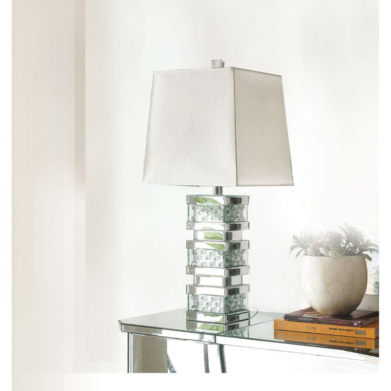 Nysa - 31" Table Lamp - Mirrored & Faux Crystals