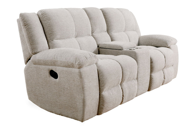 Buster - Manual Reclining Console Loveseat - Opal Taupe