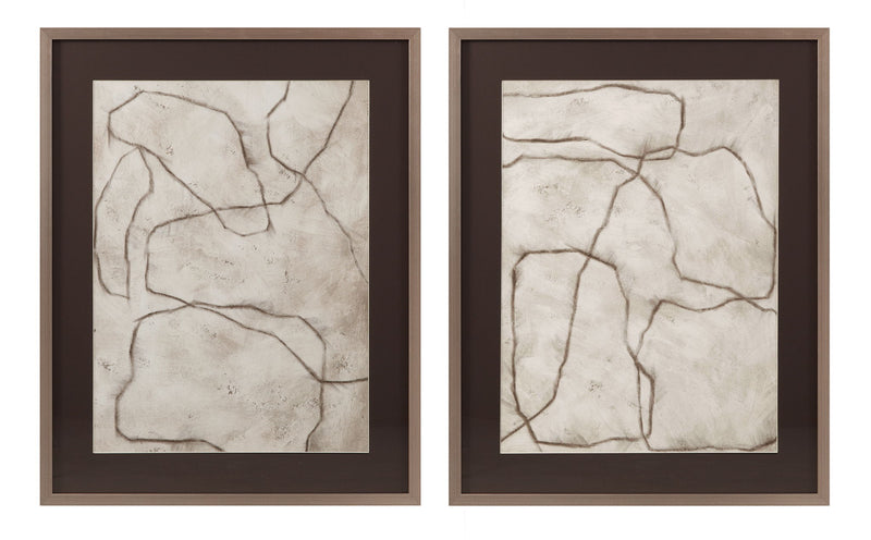 Conversations In The Past Framed Print - Gray / Off White