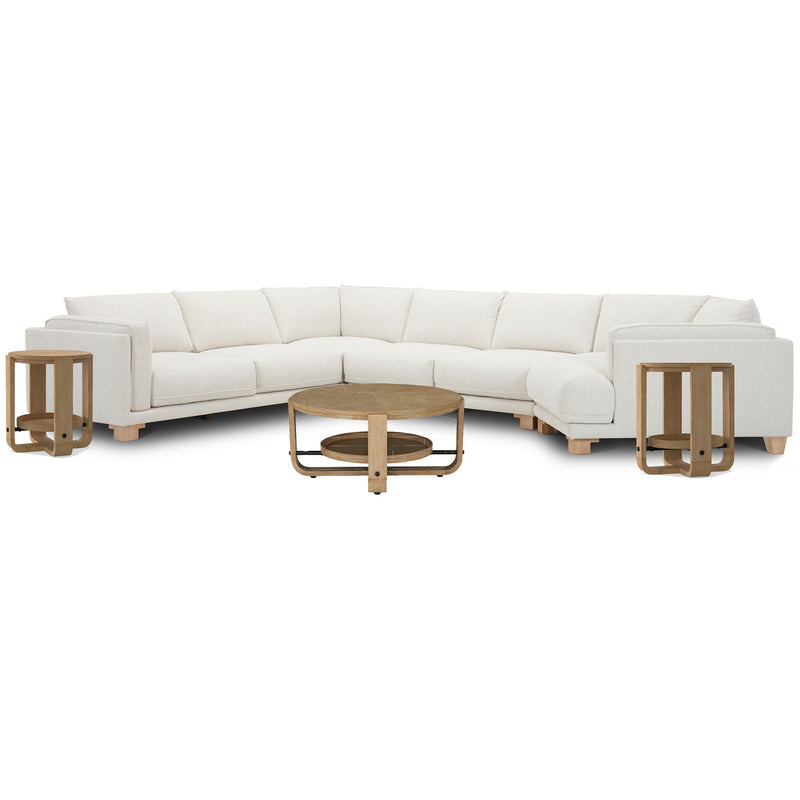Escape - 4 Piece Modular Sectional With 1 Cocktail And 2 End Tables - Mirage Mist