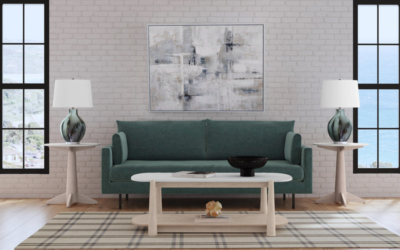 Horizons - Cocktail Table - White Oak / White Marble