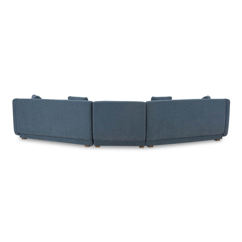 Fraser - 3 Piece Modular Sectional With Slipper - Deep Blue