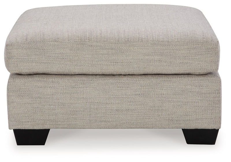 Mahoney - Oversized Accent Ottoman - Pebble
