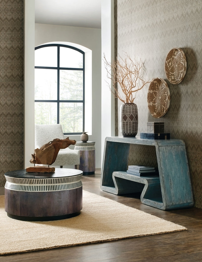 Commerce And Market - Inside Track Console Table - Blue