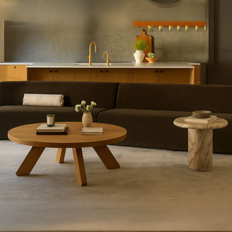 Naomi - Concave Sofa - Dark Brown