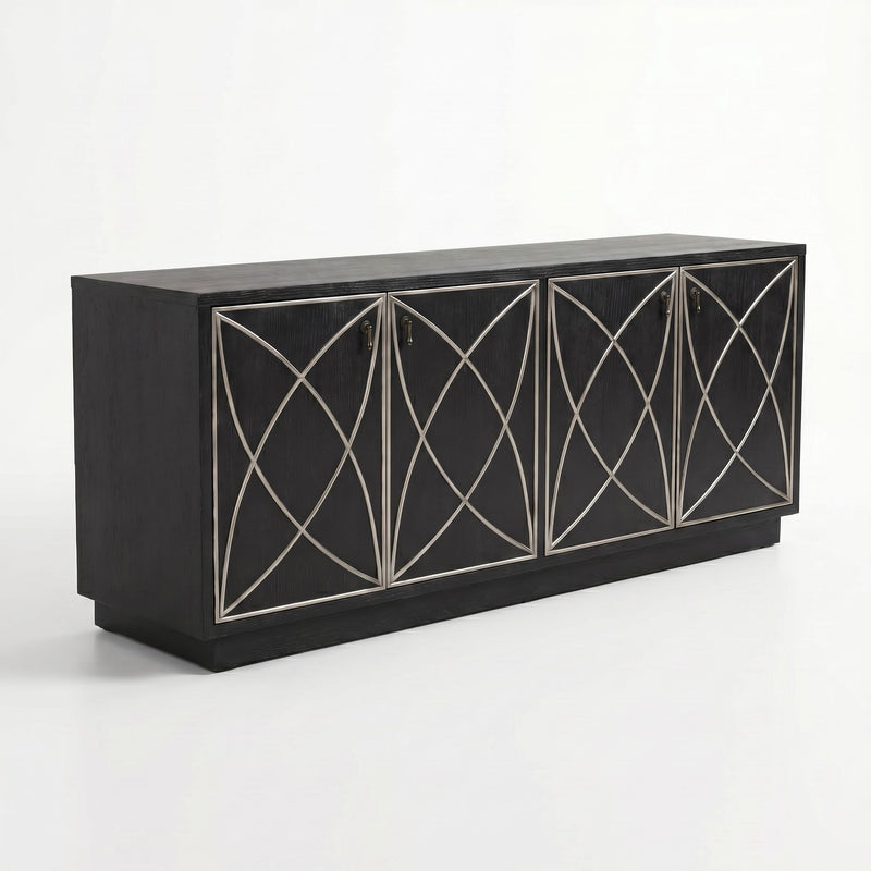 Julian - Four Door Cabinet - Black