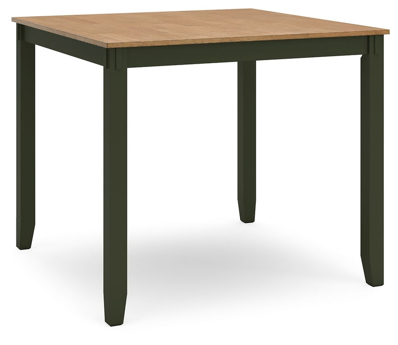 Gesthaven - Dining Room Counter Table Set (Set of 5) - Natural / Green
