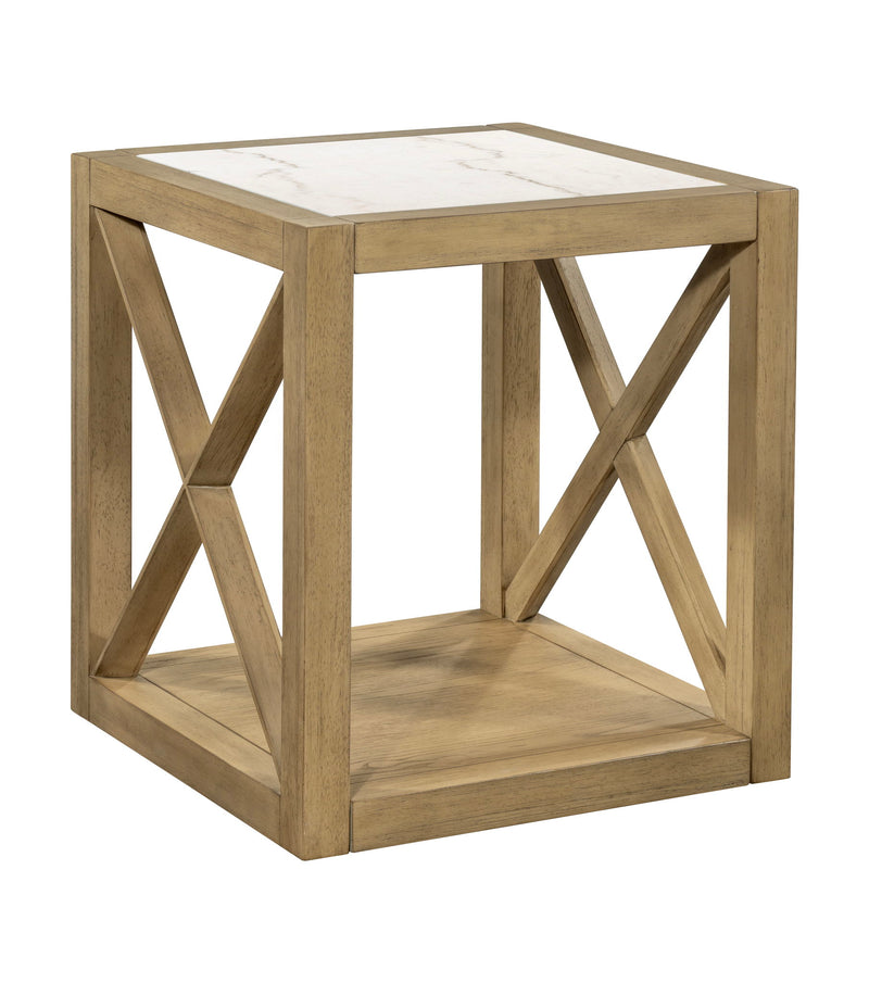 Holden - Square End Table - Rustic Blonde
