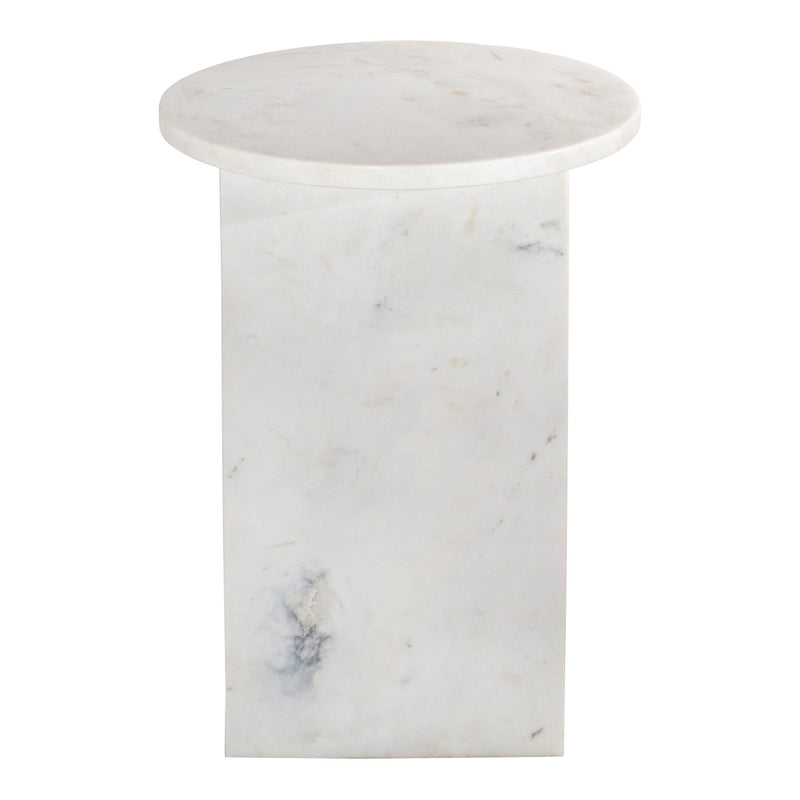 Grace - Marble Accent Table - White