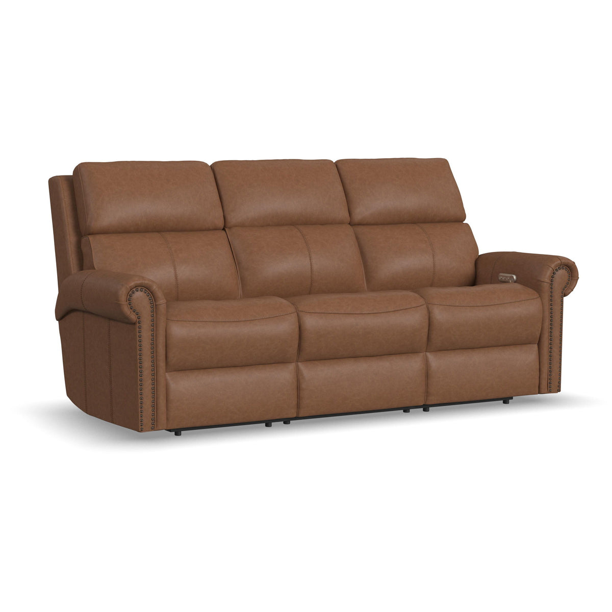 Bernard - Power Reclining Sofa With Console, Power Headrests & Lumbar ...
