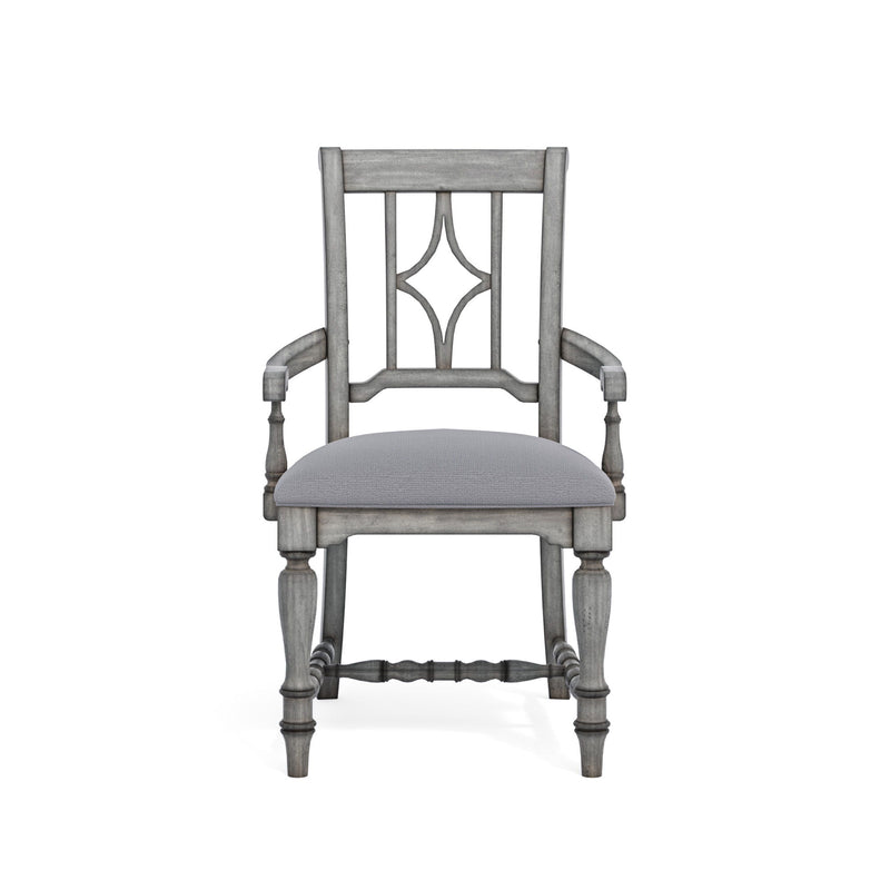 Plymouth - Upholstered Arm Dining Chair (Set of 2) - Gray