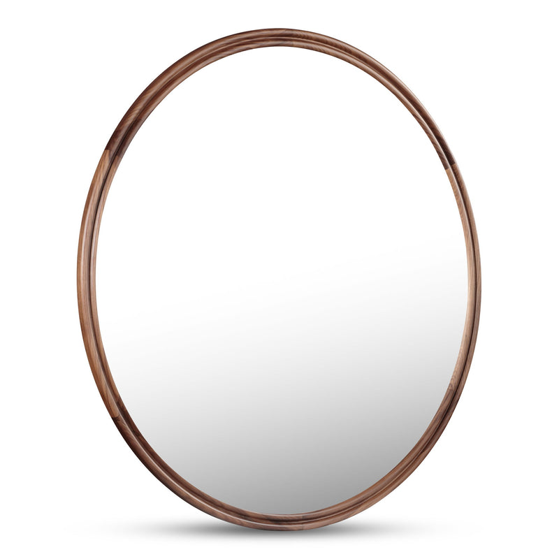 Alcott - Accent Round Mirror Small - Dark Brown
