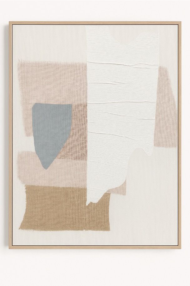 Framed Canvas Soft Geometry - Natural
