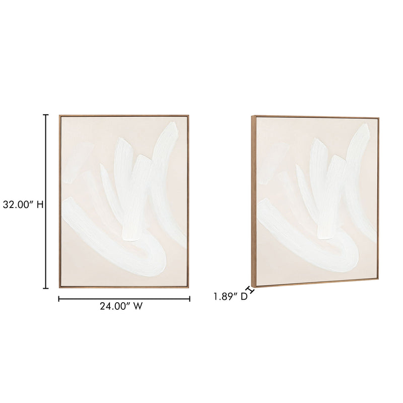 Chorus - Framed Painting - Beige