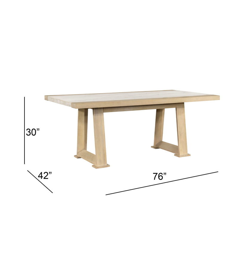 Trifecta - Dining Table - Driftwood Cerused Oak