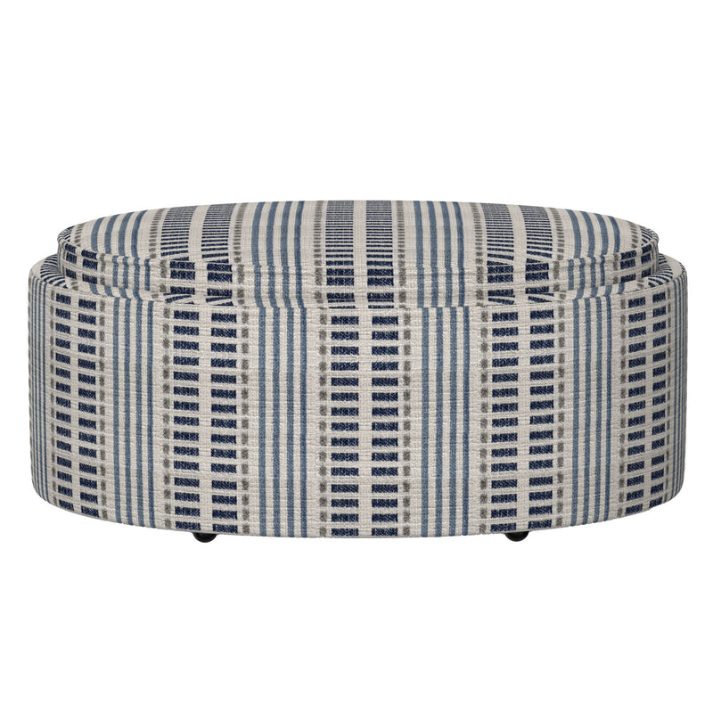 Casey - Ottoman With Tray - Old Town Stripe