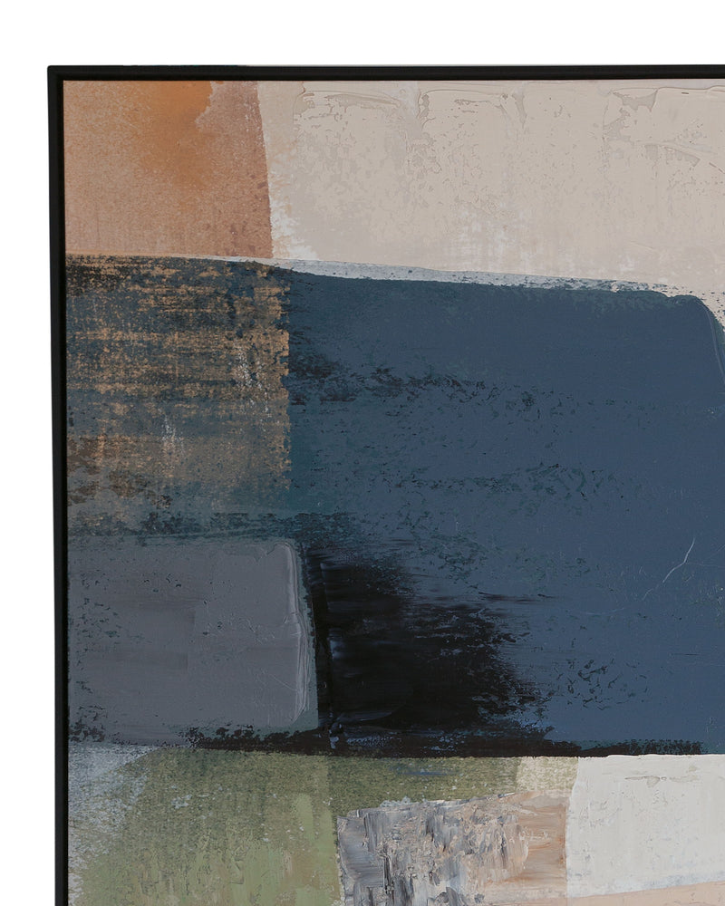 Kasia Framed Canvas - Gray / Beige