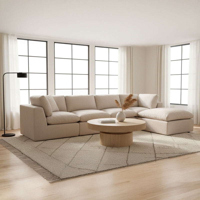 Cates - Classic L Modular Sectional - Pebble