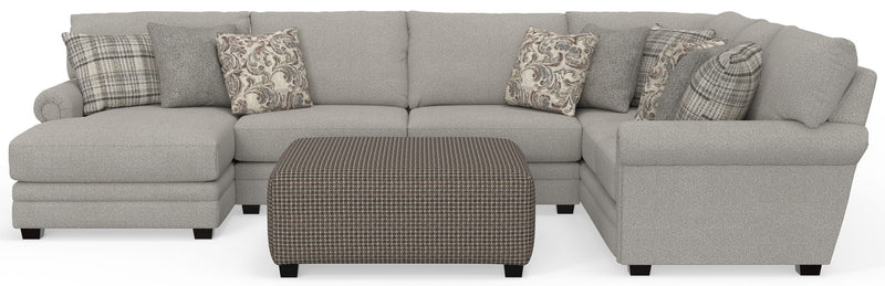 Livingston - Sectional With Comfort Coil Seating, 40" Cocktail Ottoman And Accent Pillows Included