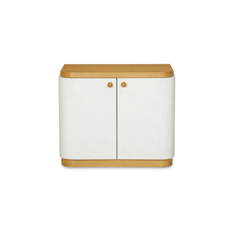 Simone - Nightstand - Cream / White / Light Brown