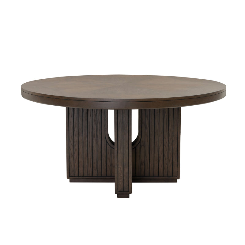 Athens - Round Dining Table - Chocolate Brown