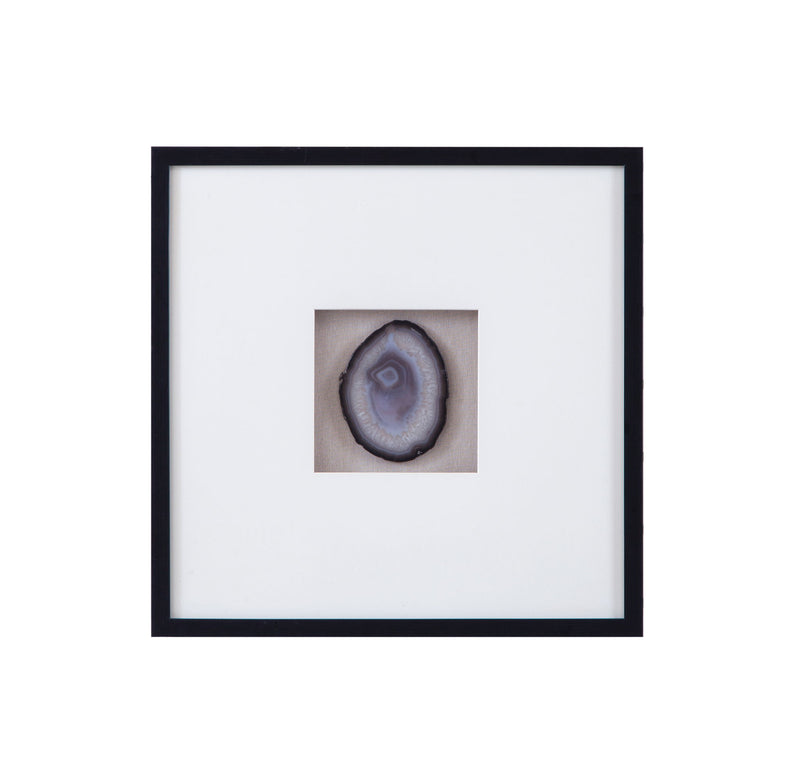 Crystal Geode II Wall Art - Blue / White