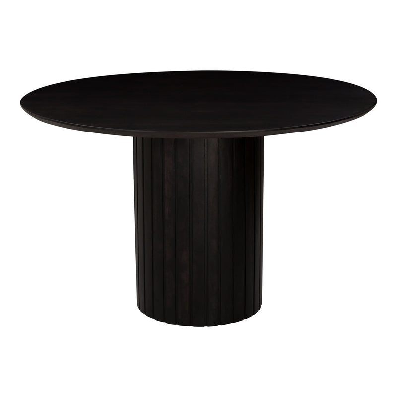 Povera - Acacia Wood Round Dining Table - Black