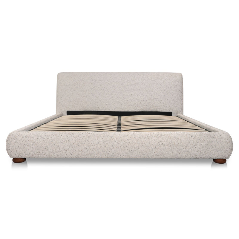 Beau - King Storage Bed - Speckled Light Gray