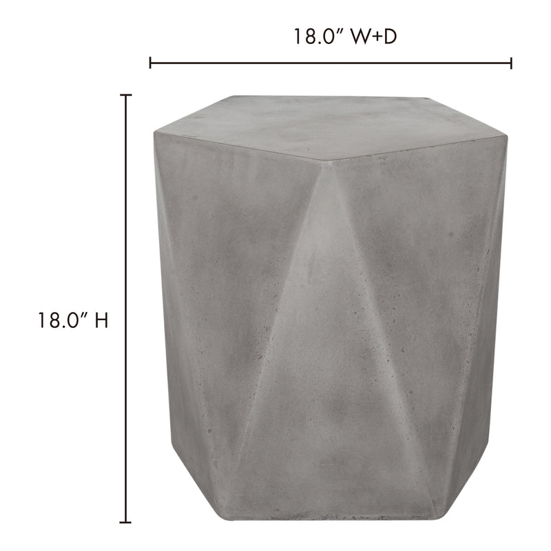 Gem - Outdoor Stool - Gray
