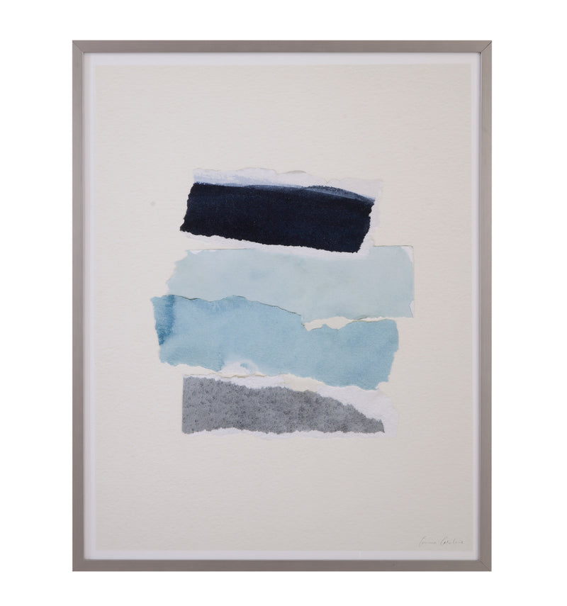 Seaside Color Study III Framed Print - Blue / Beige