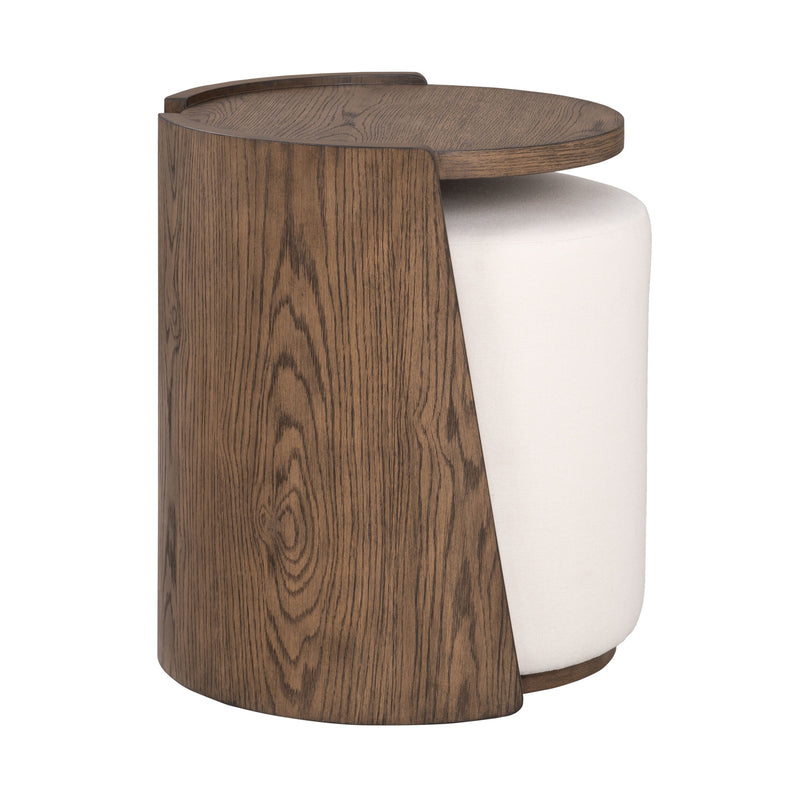Lyra - End Table - Dark Brown / White