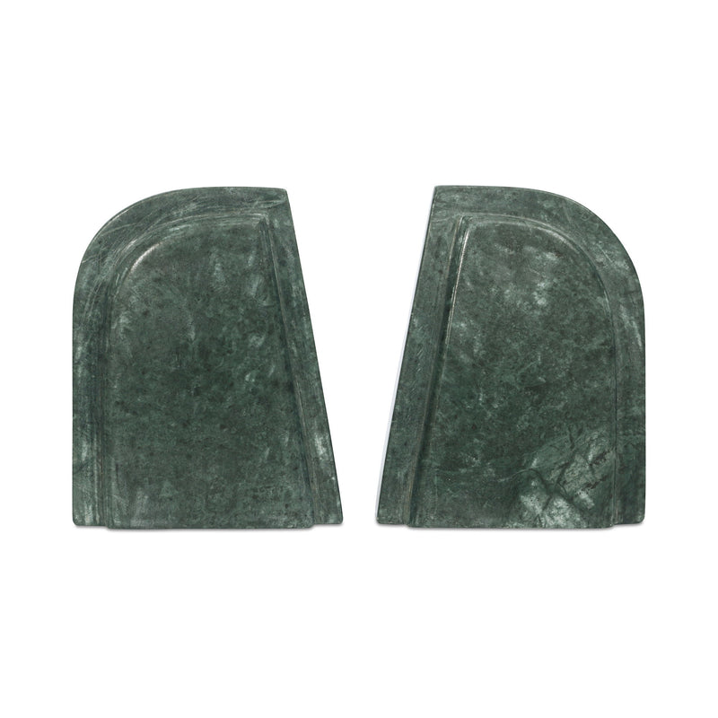 Zane - Marble Bookends (Set of 2) - Green