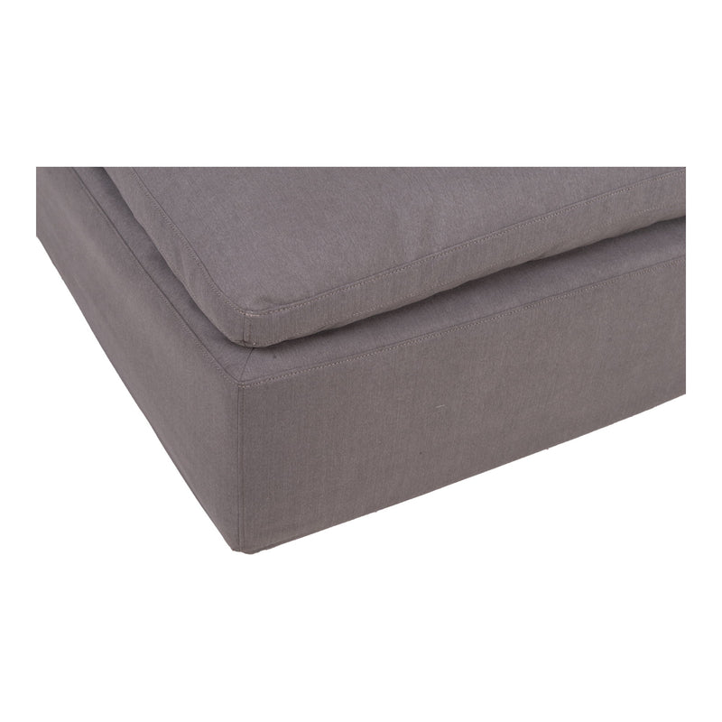 Clay - Livesmart Fabric Ottoman - Light Gray