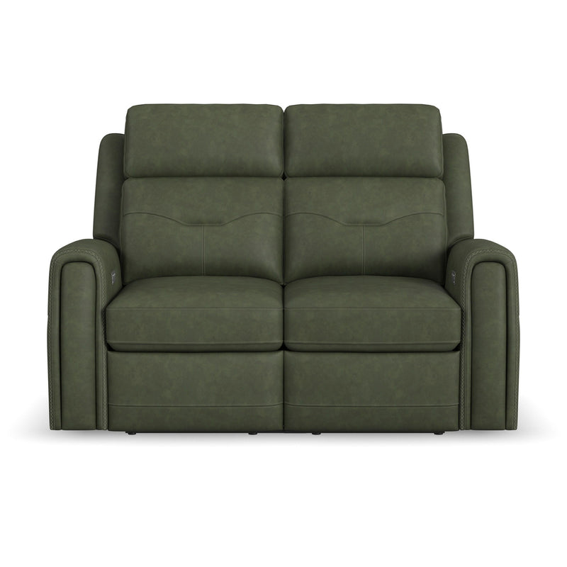 Felix - Power Reclining Loveseat With Console, Power Headrest, Lumbar, Heat & Massage