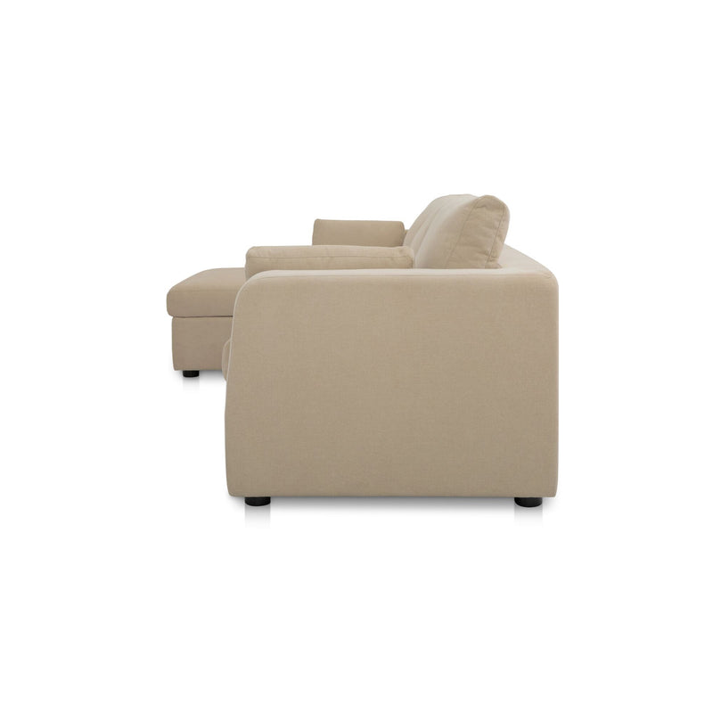 Burrow - Sleeper Sectional With Left Storage Chaise - Sand