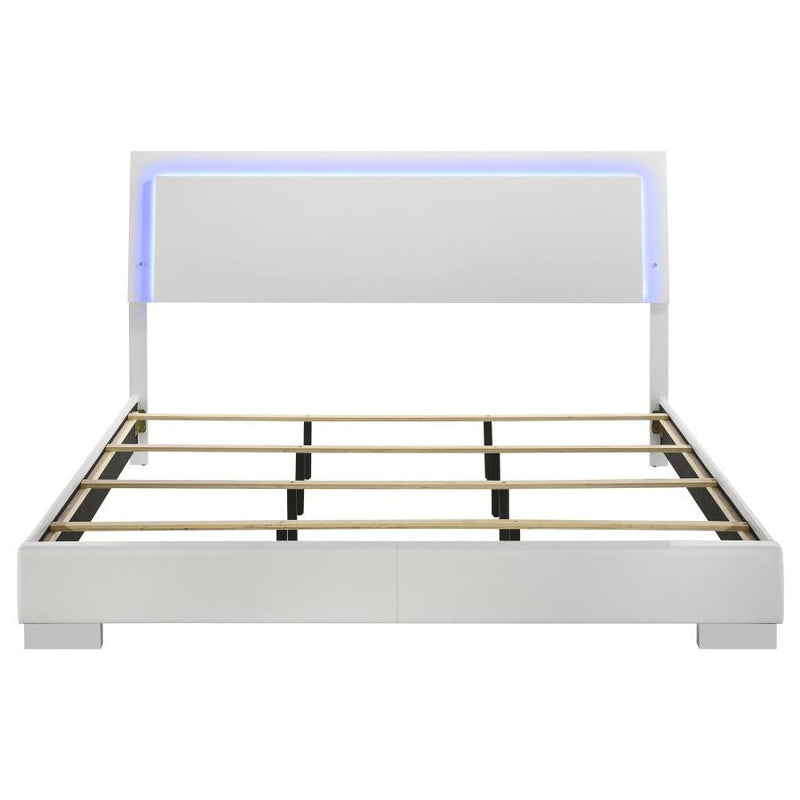 Felicity - Wood LED Panel Bed