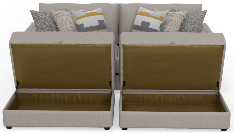 Trevor - Extra Deep Oversized Sofa With Included Storage Cocktail Ottoman