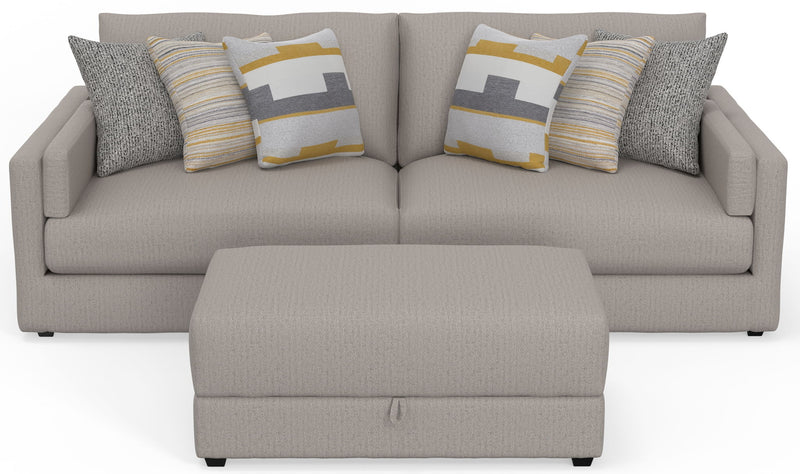 Trevor - Extra Deep Oversized Sofa With Included Storage Cocktail Ottoman