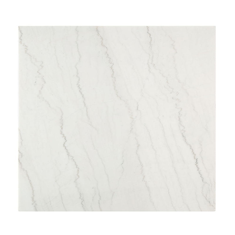 Edwyn - Counter Height Table - White Natural Marble Top & Espresso