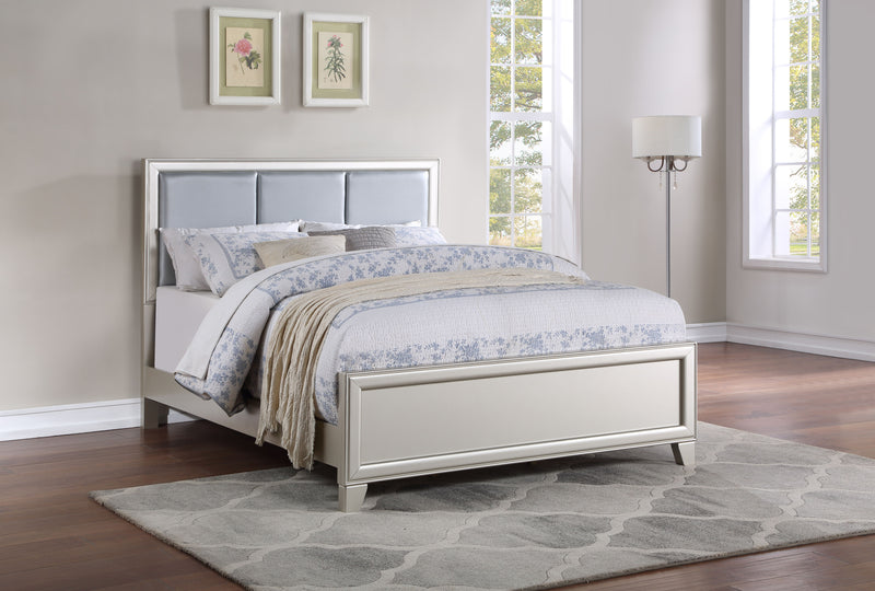 Omni - 5 Piece Queen Bedroom Set - Pearl Silver