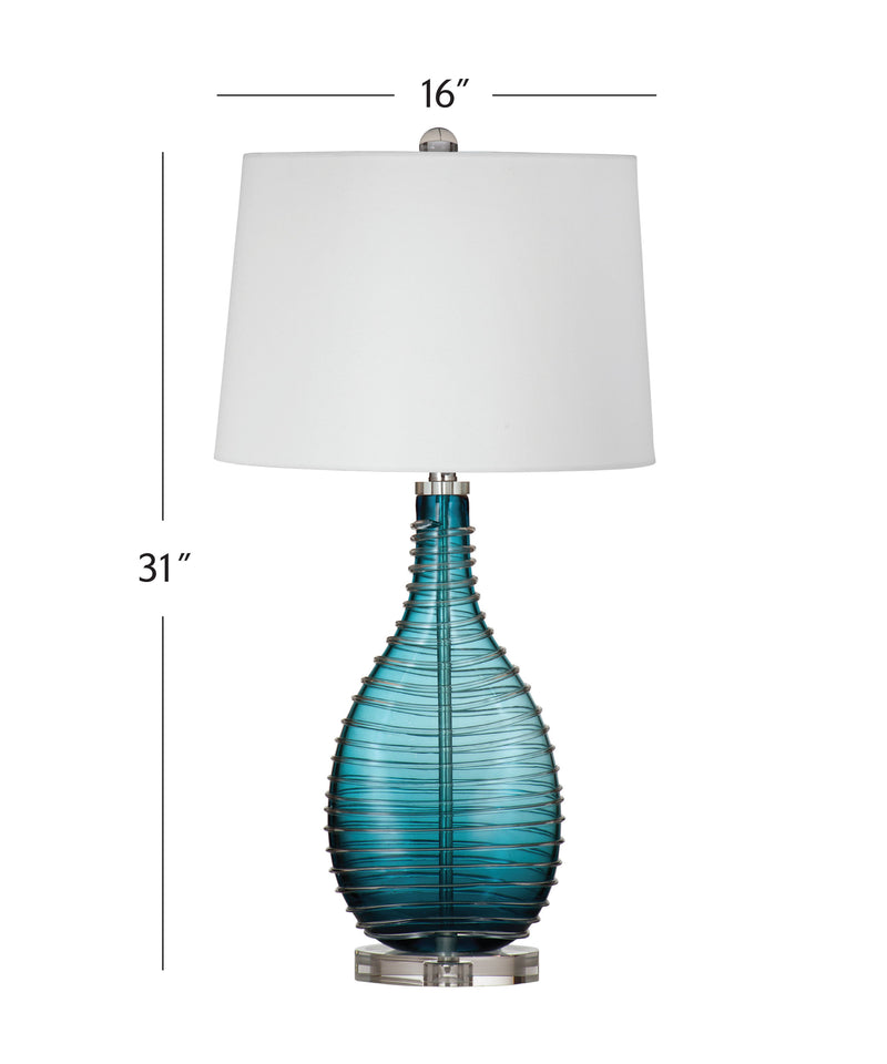 Andorra - Table Lamp - Blue / White