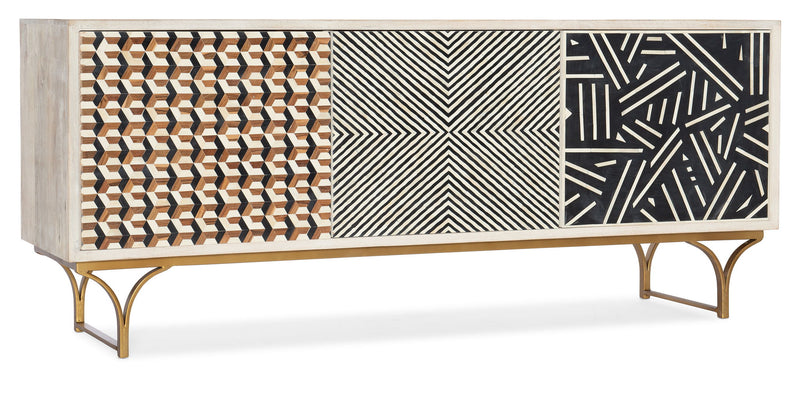 Commerce And Market - Jaiden 3-Door Credenza - Beige / Light Brown