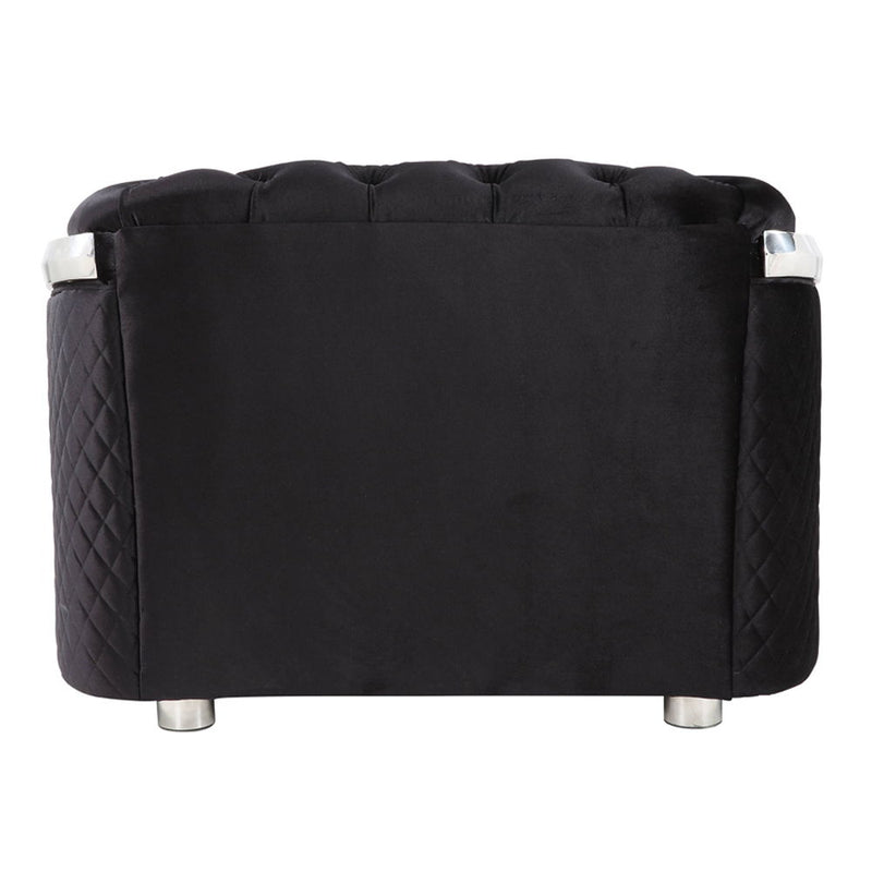 Pyroden - Chair - Black Velvet & Chrome